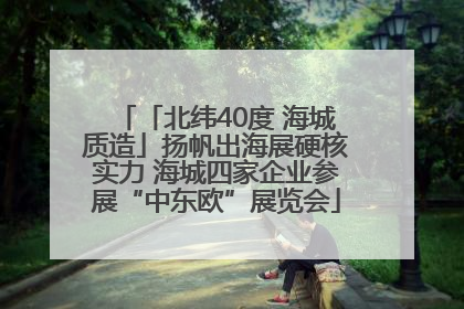 「北纬40度 海城质造」扬帆出海展硬核实力 海城四家企业参展“中东欧”展览会