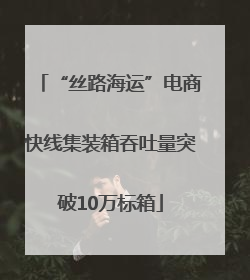 “丝路海运”电商快线集装箱吞吐量突破10万标箱