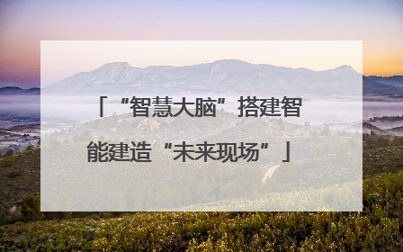 “智慧大脑”搭建智能建造“未来现场”