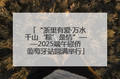 “浙里有爱·万水千山‘粽’是情”——2025端午慰侨葡萄牙站圆满举行