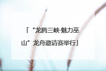“龙腾三峡·魅力巫山”龙舟邀请赛举行