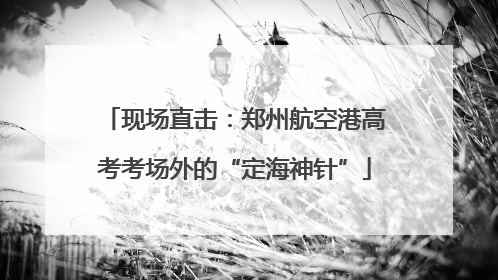 现场直击：郑州航空港高考考场外的“定海神针”