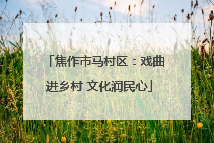 焦作市马村区：戏曲进乡村 文化润民心