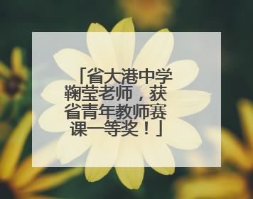 省大港中学鞠莹老师，获省青年教师赛课一等奖！