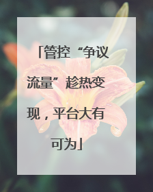 管控“争议流量”趁热变现，平台大有可为