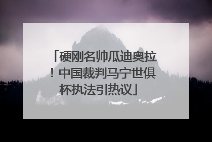 硬刚名帅瓜迪奥拉！中国裁判马宁世俱杯执法引热议