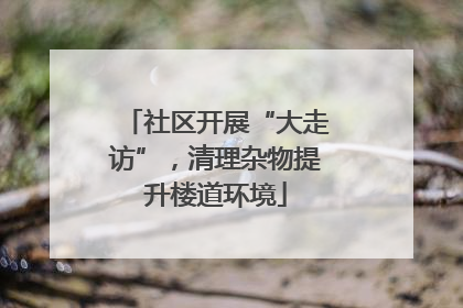 社区开展“大走访”，清理杂物提升楼道环境