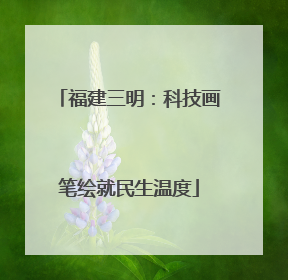 福建三明：科技画笔绘就民生温度