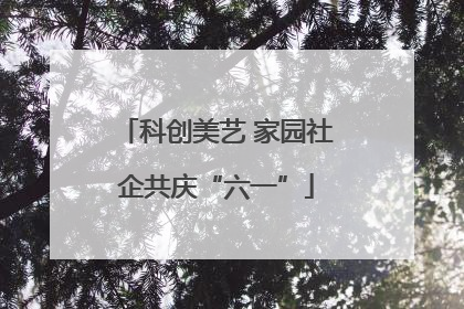 科创美艺 家园社企共庆“六一”
