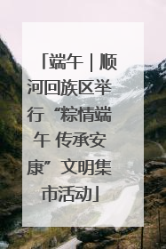 端午｜顺河回族区举行“粽情端午 传承安康”文明集市活动