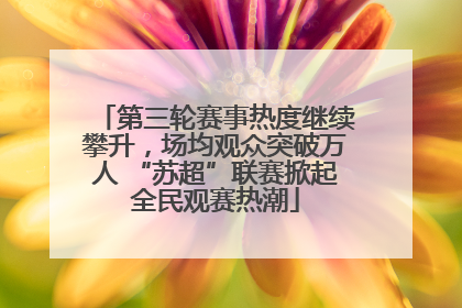 第三轮赛事热度继续攀升，场均观众突破万人 “苏超”联赛掀起全民观赛热潮