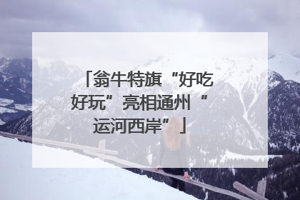翁牛特旗“好吃好玩”亮相通州“运河西岸”