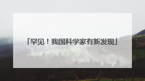 罕见！我国科学家有新发现