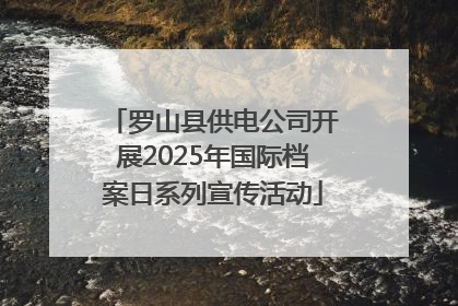 罗山县供电公司开展2025年国际档案日系列宣传活动