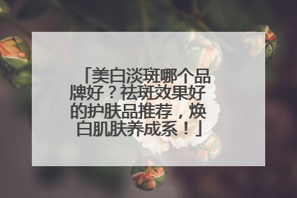 美白淡斑哪个品牌好？祛斑效果好的护肤品推荐，焕白肌肤养成系！