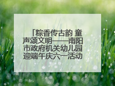粽香传古韵 童声颂文明——南阳市政府机关幼儿园迎端午庆六一活动丰富多彩