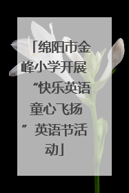 绵阳市金峰小学开展“快乐英语 童心飞扬”英语节活动