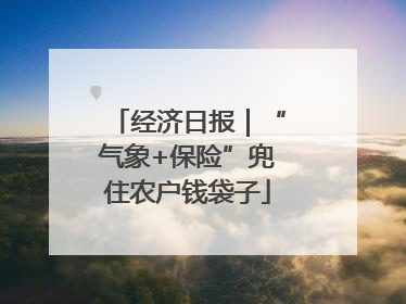 经济日报｜“气象+保险”兜住农户钱袋子