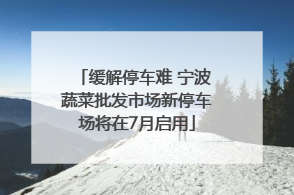 缓解停车难 宁波蔬菜批发市场新停车场将在7月启用