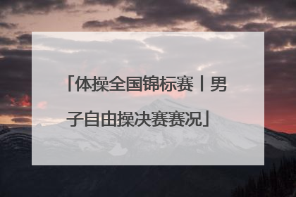 体操全国锦标赛丨男子自由操决赛赛况