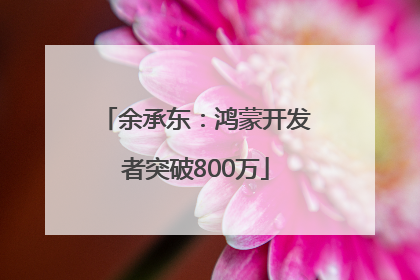 余承东：鸿蒙开发者突破800万