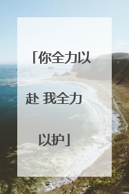 你全力以赴 我全力以护