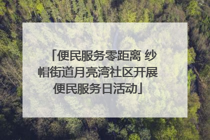 便民服务零距离 纱帽街道月亮湾社区开展便民服务日活动
