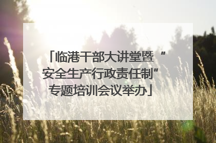 临港干部大讲堂暨“安全生产行政责任制”专题培训会议举办