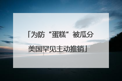 为防“蛋糕”被瓜分 美国罕见主动推销