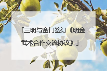 三明与金门签订《明金武术合作交流协议》