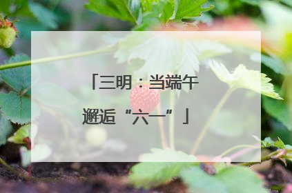三明：当端午邂逅“六一”
