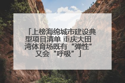 上榜海绵城市建设典型项目清单 重庆大田湾体育场既有“弹性”又会“呼吸”