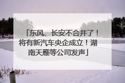 东风、长安不合并了！将有新汽车央企成立！湖南天雁等公司发声