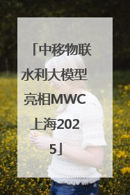 中移物联水利大模型亮相MWC上海2025