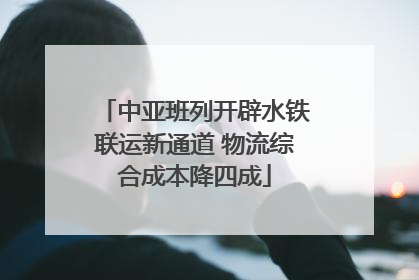 中亚班列开辟水铁联运新通道 物流综合成本降四成