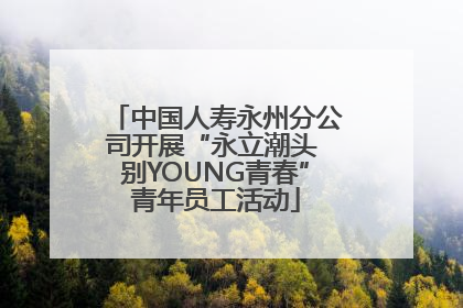 中国人寿永州分公司开展“永立潮头 别YOUNG青春”青年员工活动