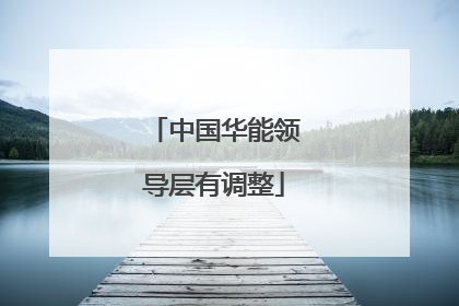 中国华能领导层有调整