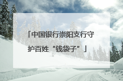 中国银行崇阳支行守护百姓“钱袋子”