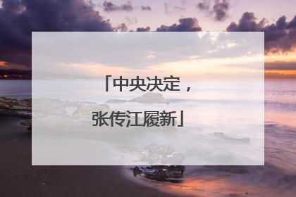 中央决定，张传江履新