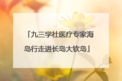 九三学社医疗专家海岛行走进长岛大钦岛