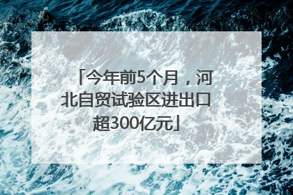 今年前5个月，河北自贸试验区进出口超300亿元