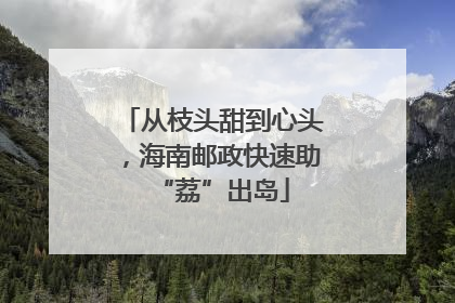 从枝头甜到心头，海南邮政快速助“荔”出岛