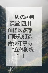 从法庭到课堂 四川前锋区多部门联动打造青少年禁毒“立体防线”