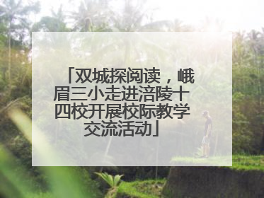 双城探阅读，峨眉三小走进涪陵十四校开展校际教学交流活动