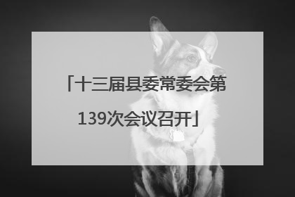 十三届县委常委会第139次会议召开