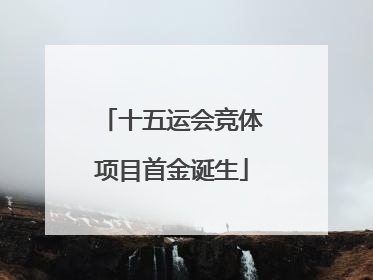 十五运会竞体项目首金诞生
