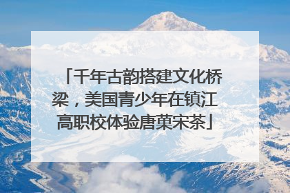 千年古韵搭建文化桥梁，美国青少年在镇江高职校体验唐菓宋茶