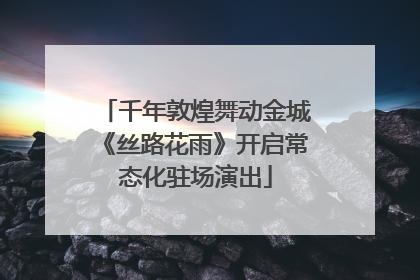 千年敦煌舞动金城《丝路花雨》开启常态化驻场演出