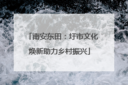 南安东田：圩市文化焕新助力乡村振兴