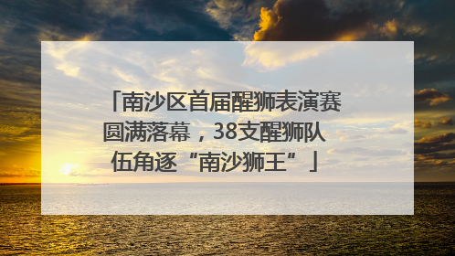 南沙区首届醒狮表演赛圆满落幕，38支醒狮队伍角逐“南沙狮王”